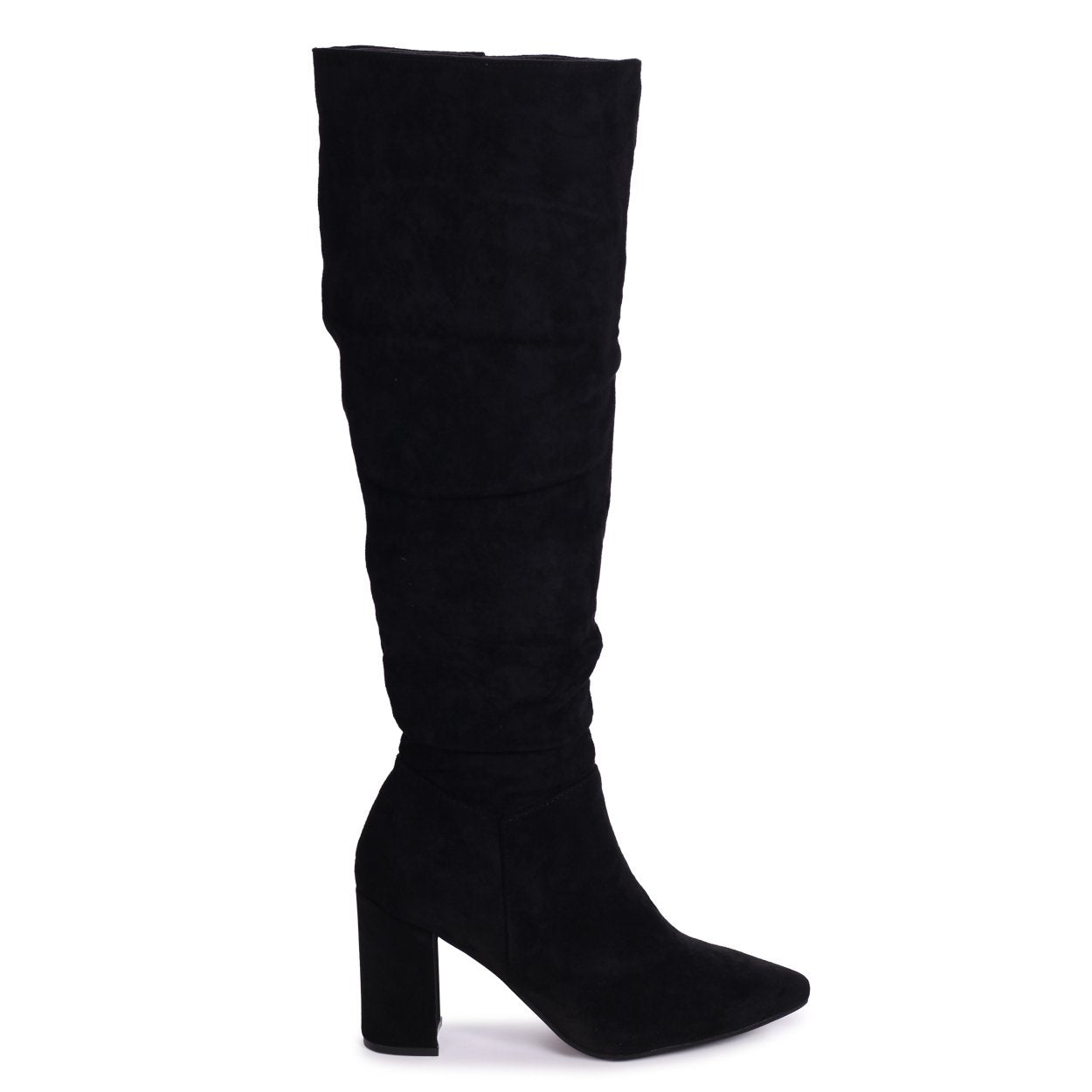 knee length block heel boots