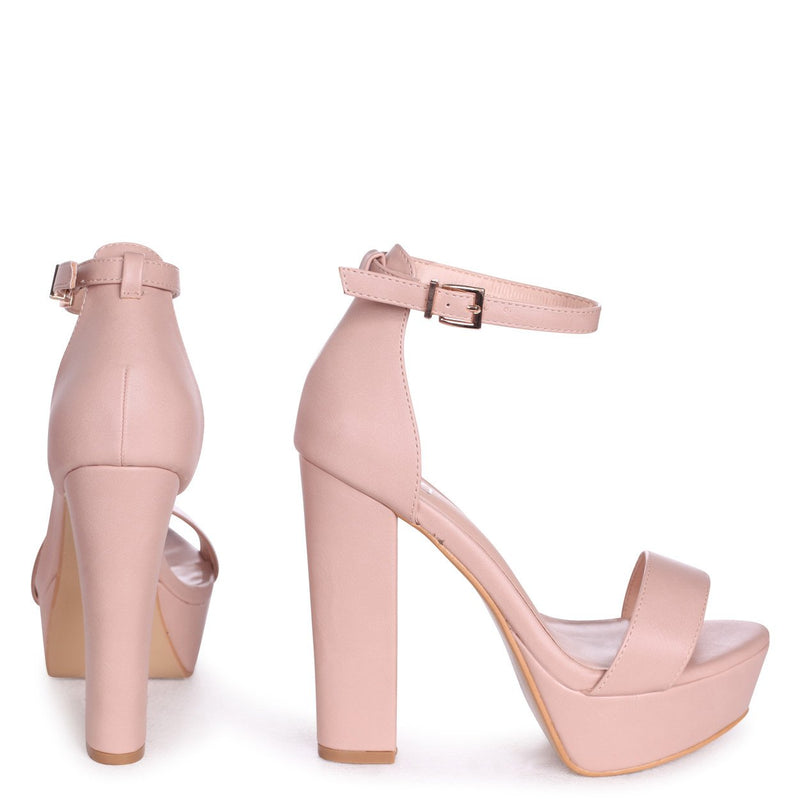 virginia perspex court heel in nude patent