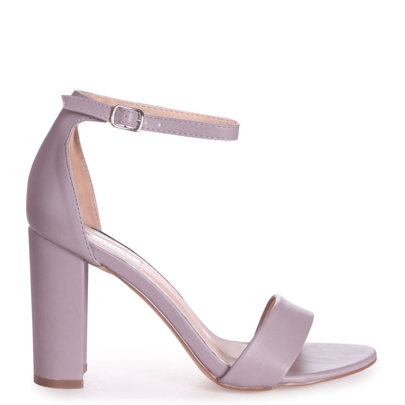 mauve block heel