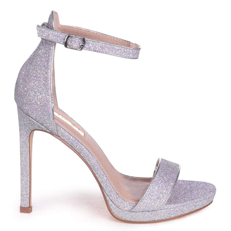 glitter barely there heels