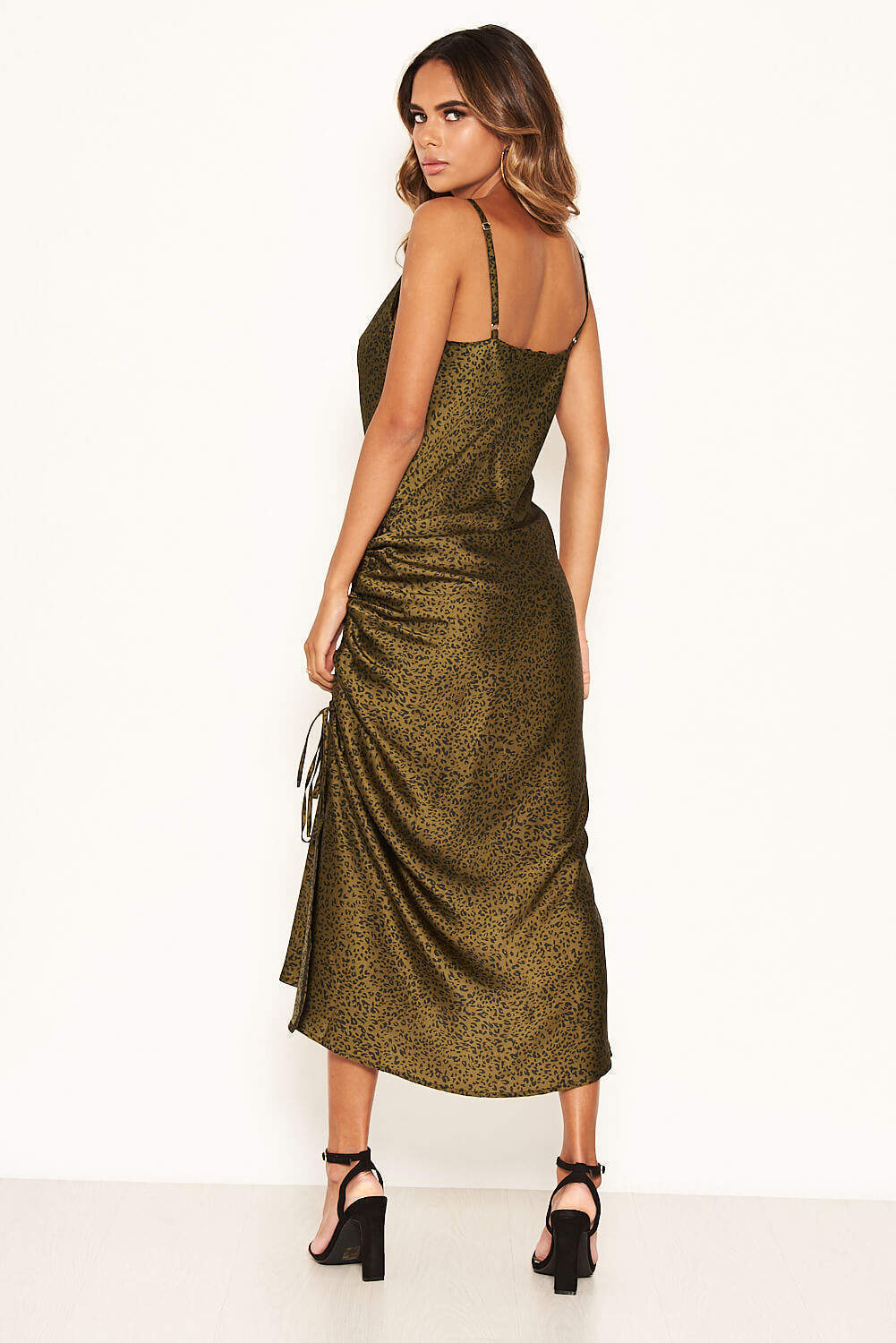 Download Animal Print Midi Dress | Khaki Animal Print Midi Dress ...