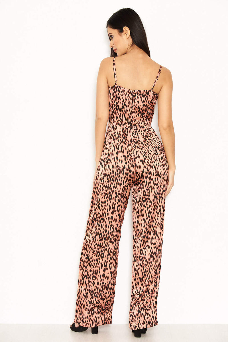 pink leopard print jumpsuit