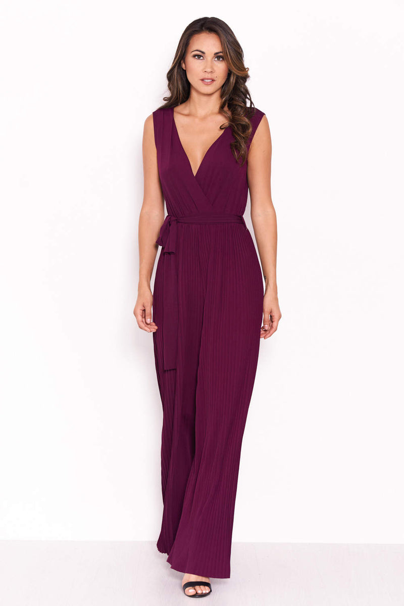 plum jumpsuit for wedding