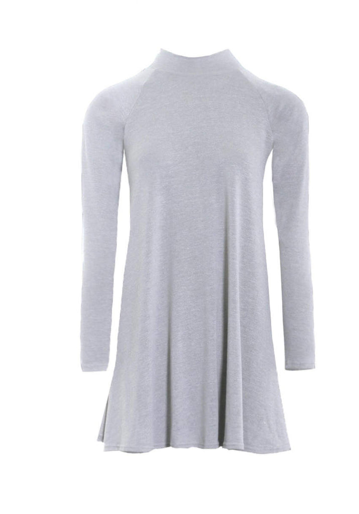 Silver Knitted Mini Swing Dress – AX Paris