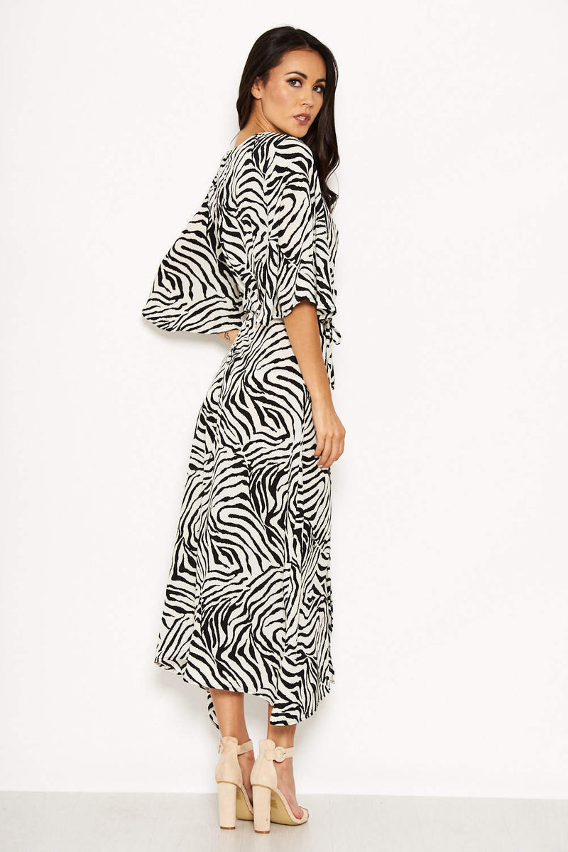 brown zebra print dress