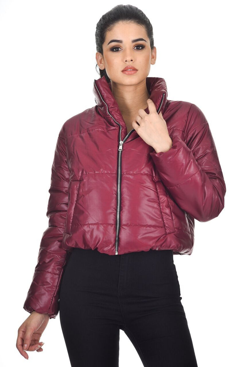 plum puffer jacket