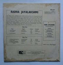 Radha Jayalakshmi " Carnatic - Vocal "