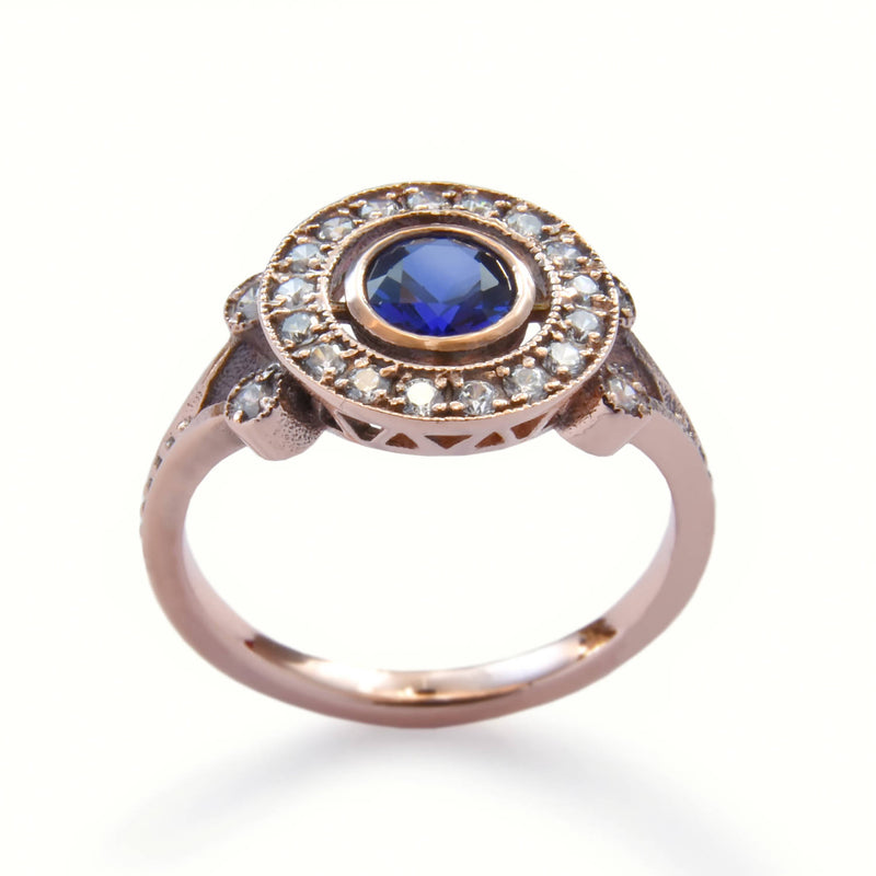 RG1822A Luxurious Sapphire and Diamonds ring