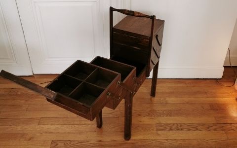 Décoration d'une boîte à couture en bois style vintage - Idées