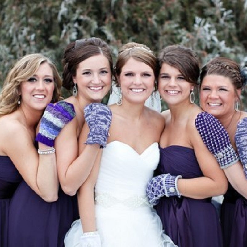 winter wedding bridesmaids