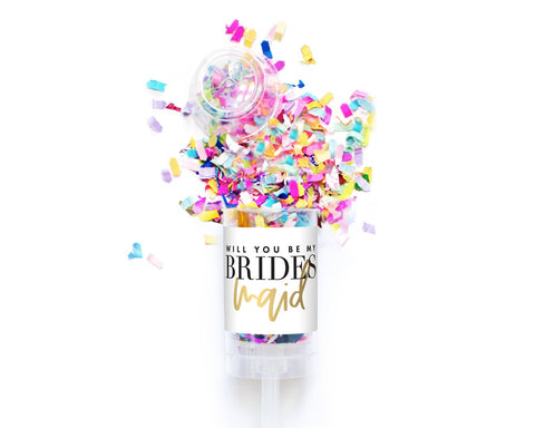 bridesmaid proposal confetti bomb