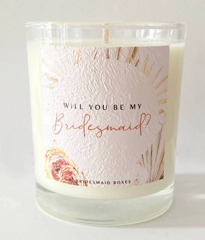 Personalized Bridesmaid Candle Jars