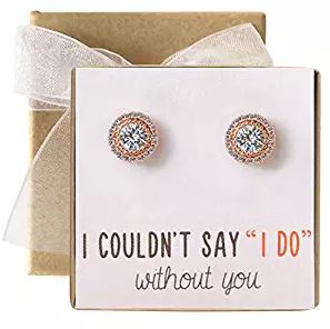 Bridesmaids Gifts Sparkling Ear Rings