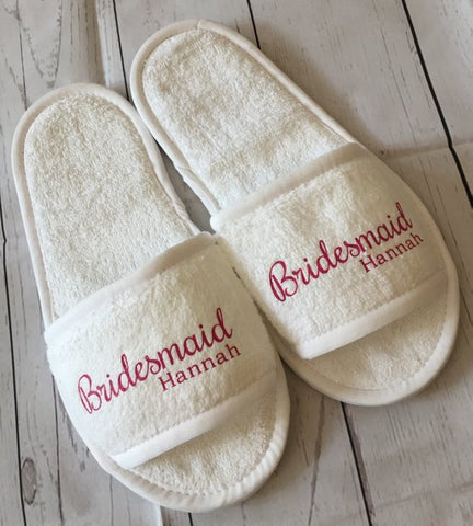 Bridesmaid Personalized Slippers