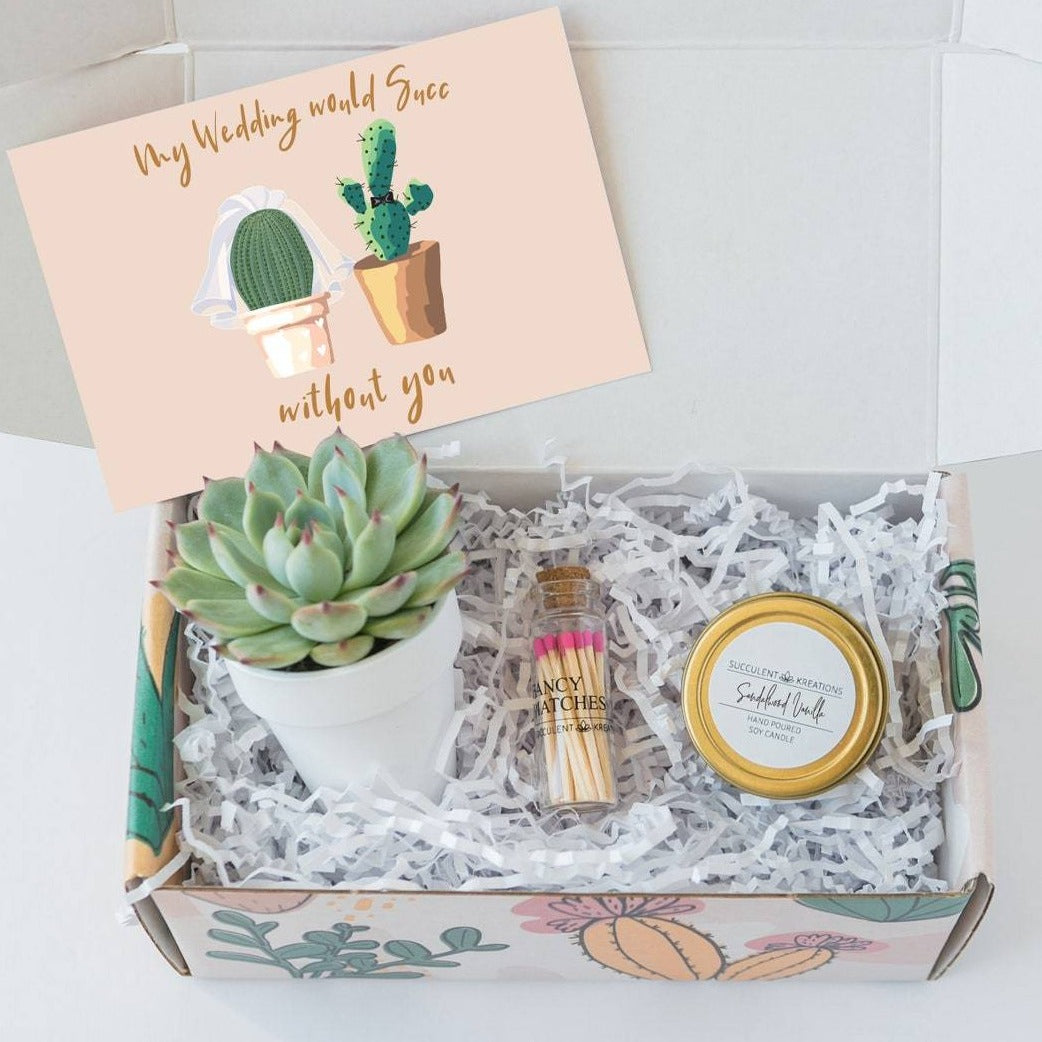 Bridesmaid Makeup Bag Gift Box - Savory Thoughts Shop