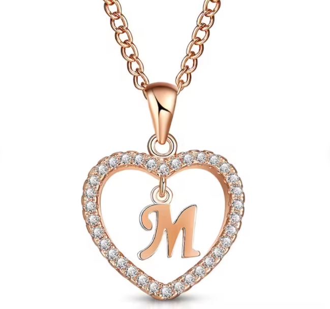 Bridesmaid Gifts Personalized Heart Necklace Engraved Heart Necklace M –  UrWeddingGifts