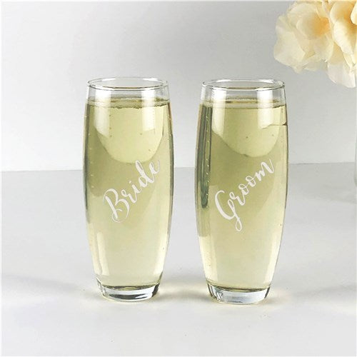 Personalized Irridescent Radiant Stemless Champagne Flute - Bridesmaid  Gifts Boutique