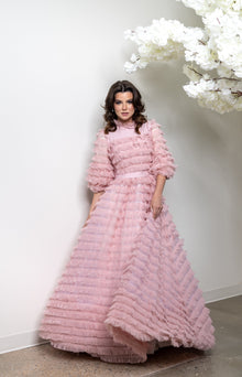 Tiered Tulle Beauty Gown, Liylah