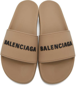 Balenciaga Logo Pool Slides  Farfetch