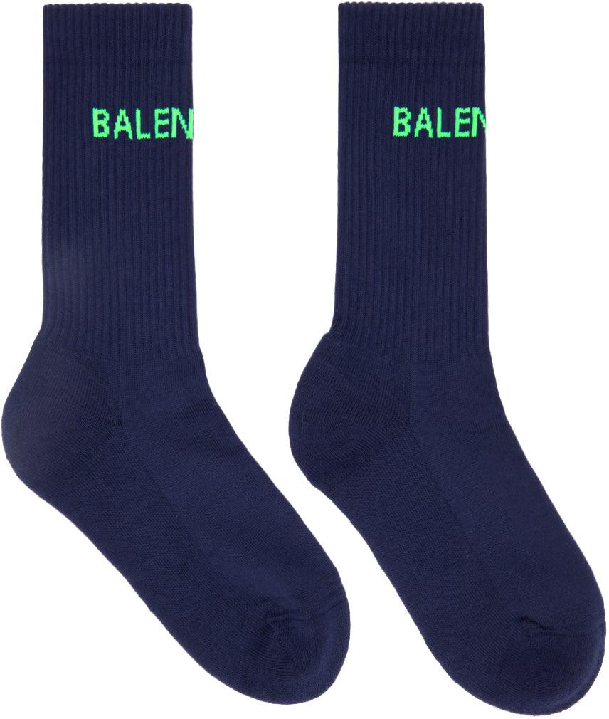 navy balenciaga socks