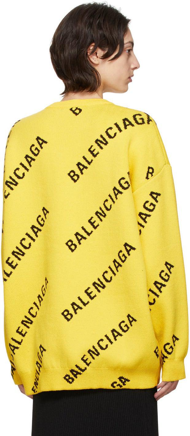 balenciaga yellow jumper