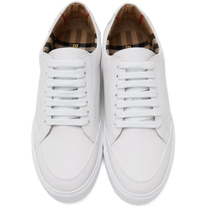 Burberry White Salmond Sneakers – BlackSkinny