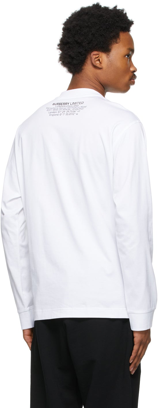 Burberry White Shark Graphic Long Sleeve T-Shirt – BlackSkinny