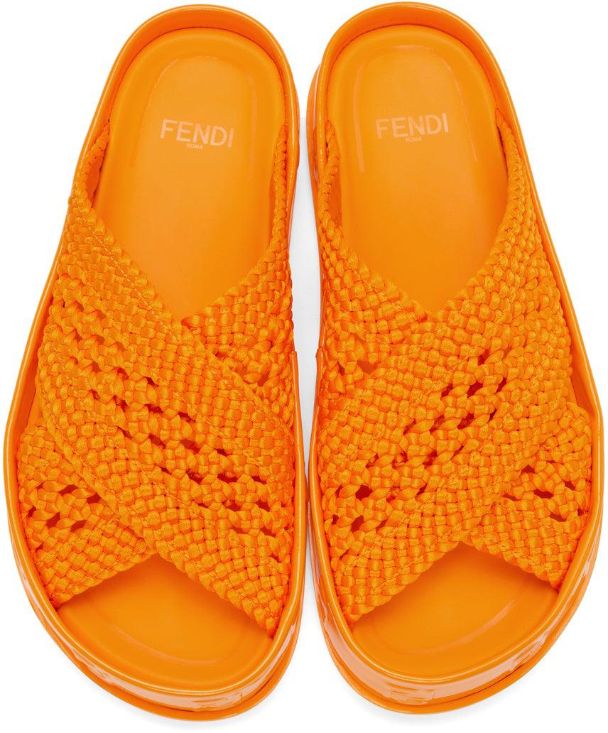 fendi orange sandals