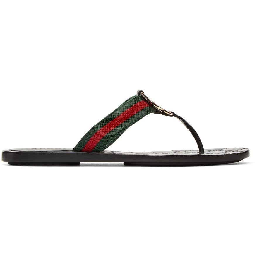 Gucci Black GG Thong Sandals – BlackSkinny