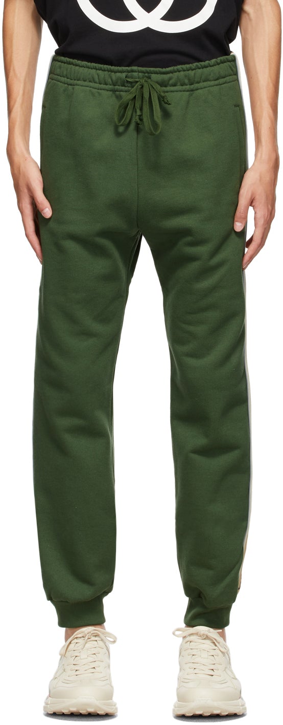 gucci sweatpants green