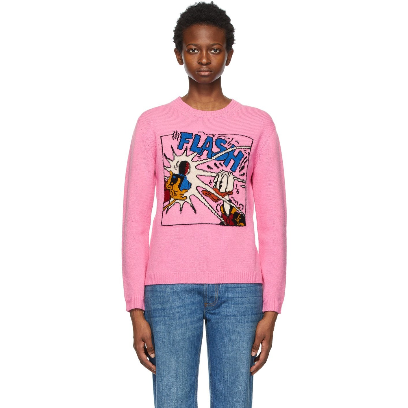 Gucci Pink Disney Edition 'Flash' Donald Duck Sweater – BlackSkinny