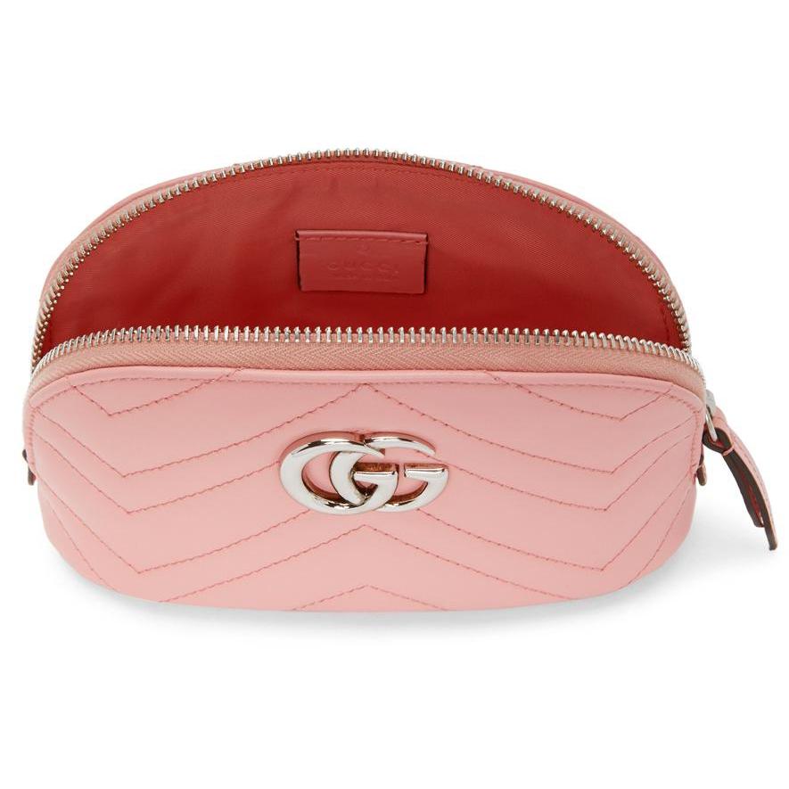 pink gucci cosmetic bag