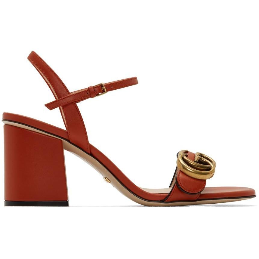 gucci scarlet leather sandals