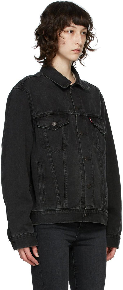 Levi's Black Denim Vintage-Fit Trucker Jacket – BlackSkinny