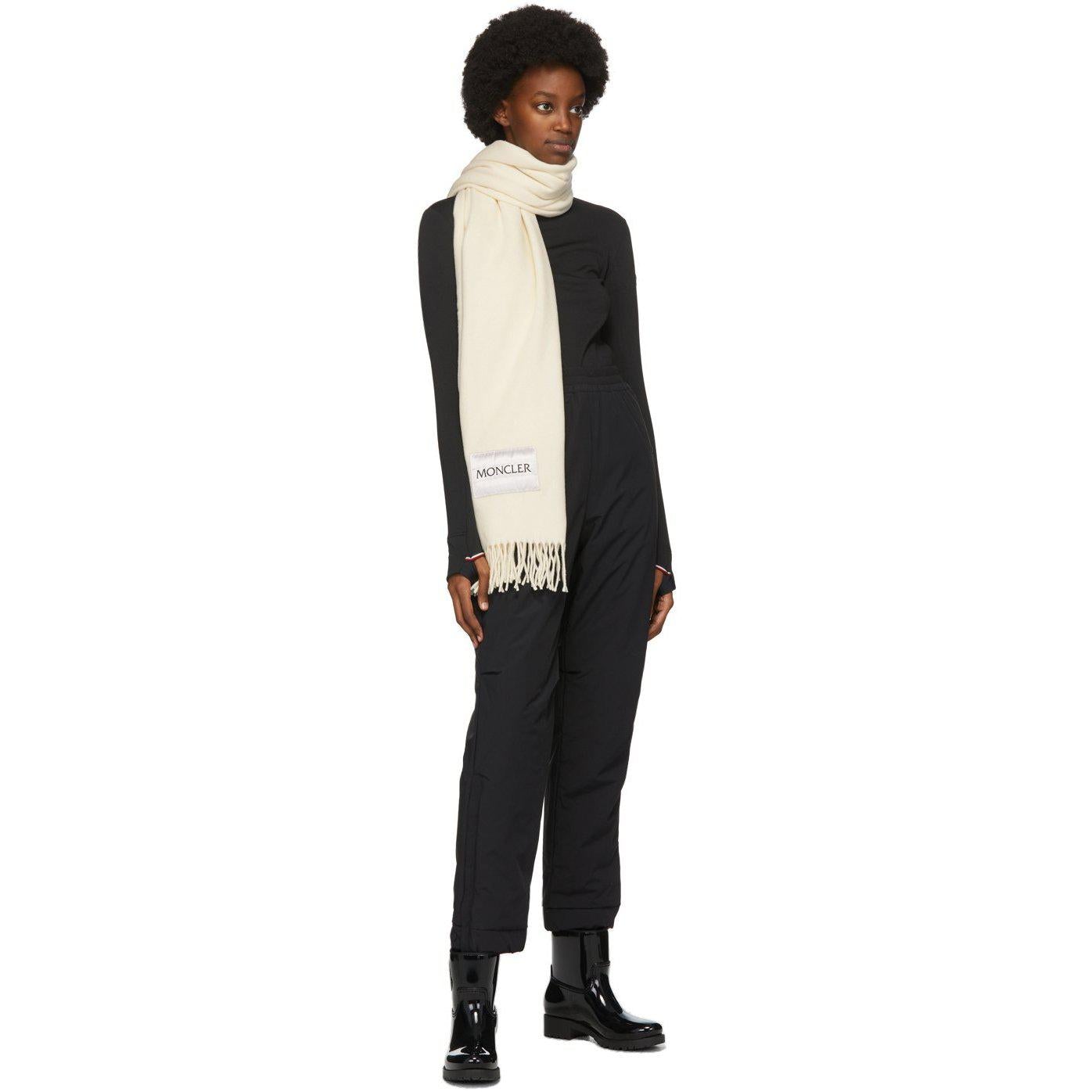 moncler white scarf