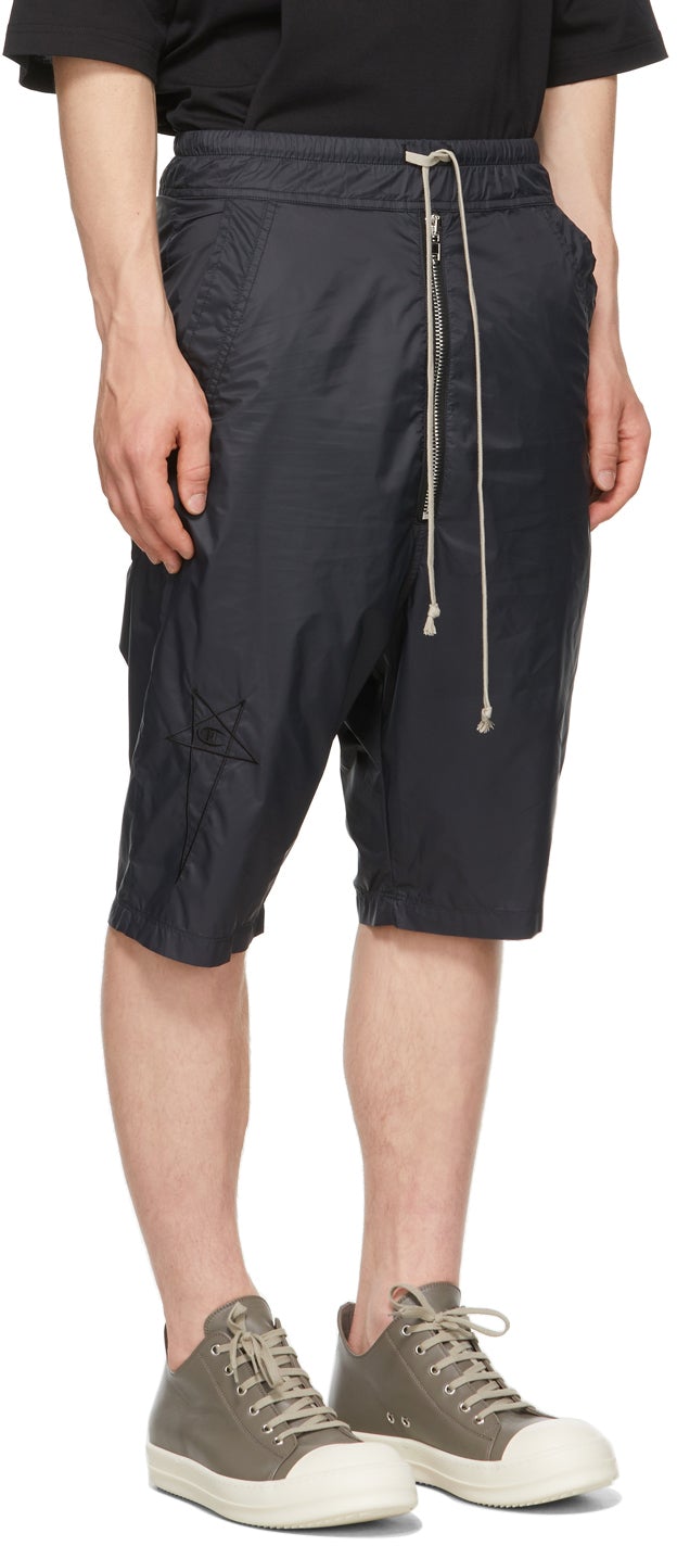 black champion nylon shorts