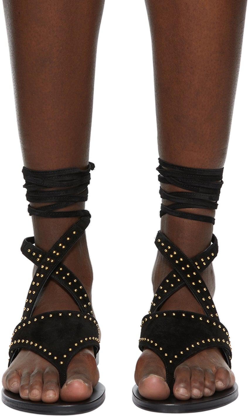 ysl studded sandals