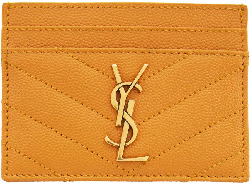 ysl yellow card holder