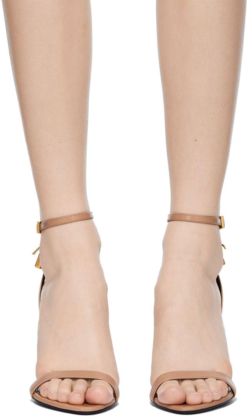 TOM FORD Beige Open Padlock 85 Heeled Sandals – BlackSkinny