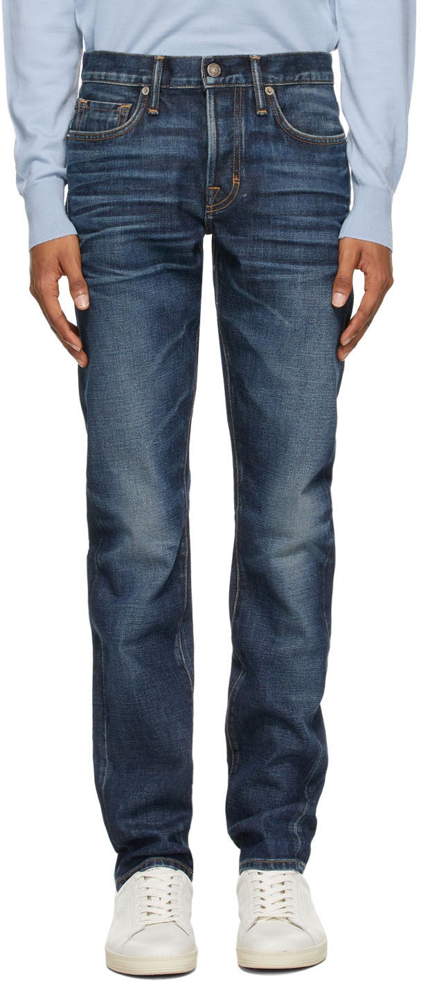 TOM FORD Blue Japanese Selvedge Denim Jeans – BlackSkinny