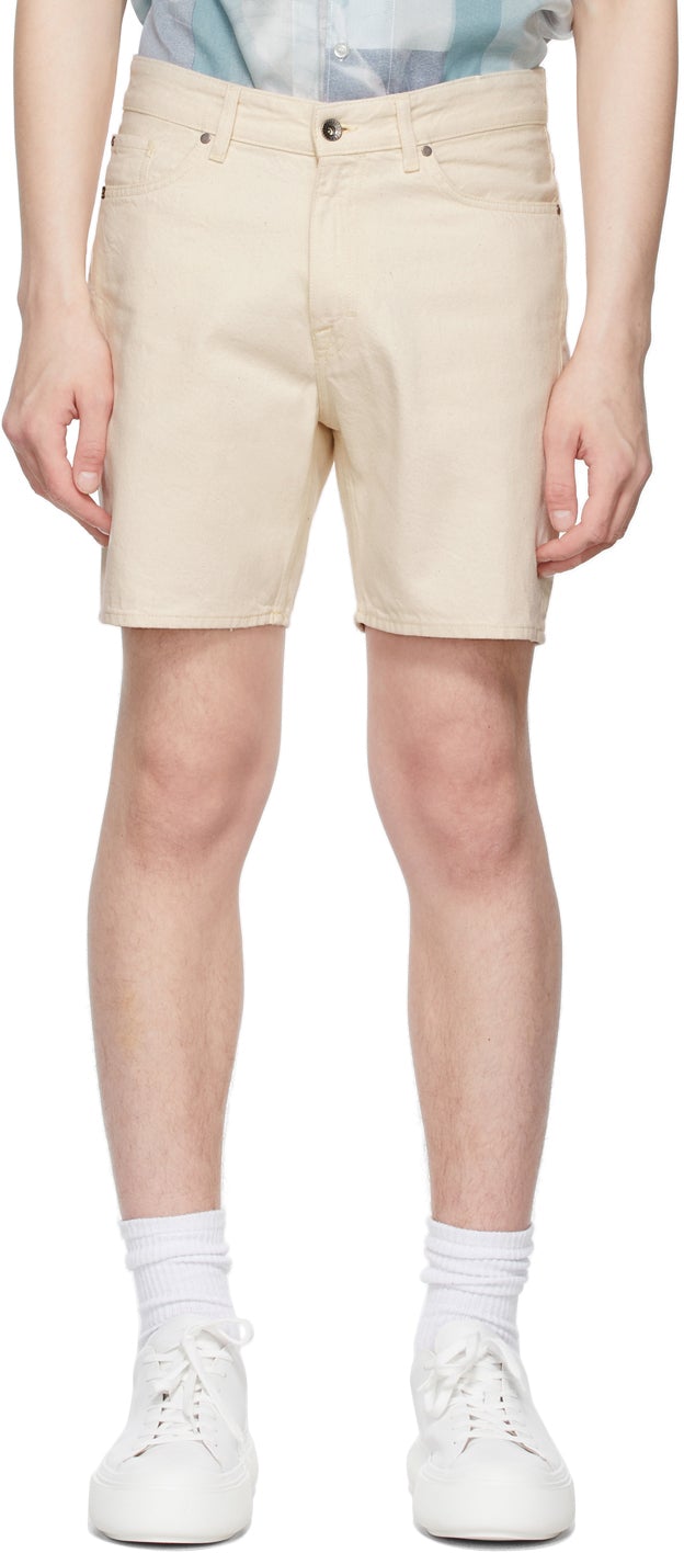 off white jean shorts mens