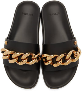 versace black medusa pool slides