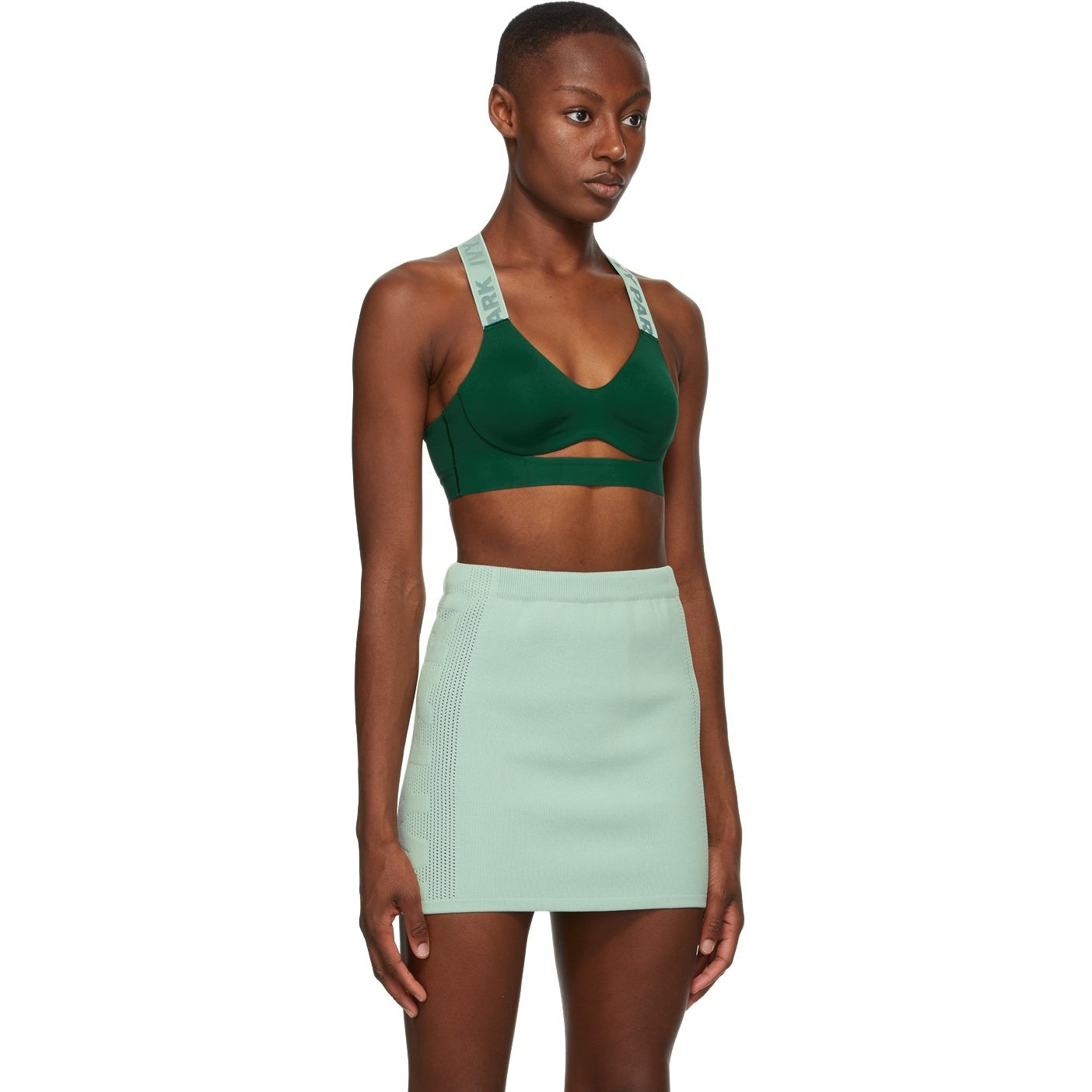 ivy park green sports bra