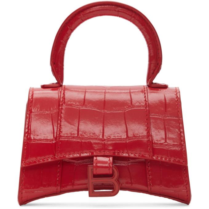 balenciaga red hourglass bag