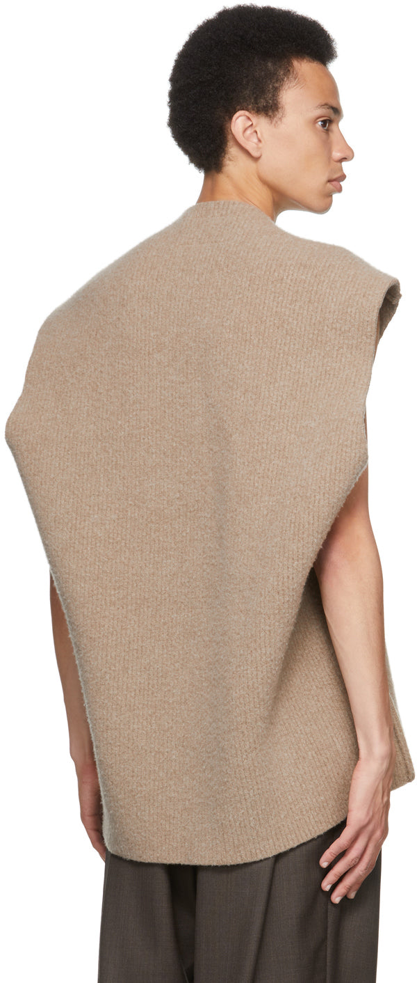 Hed Mayner Beige Wool Sleeveless Vest – BlackSkinny