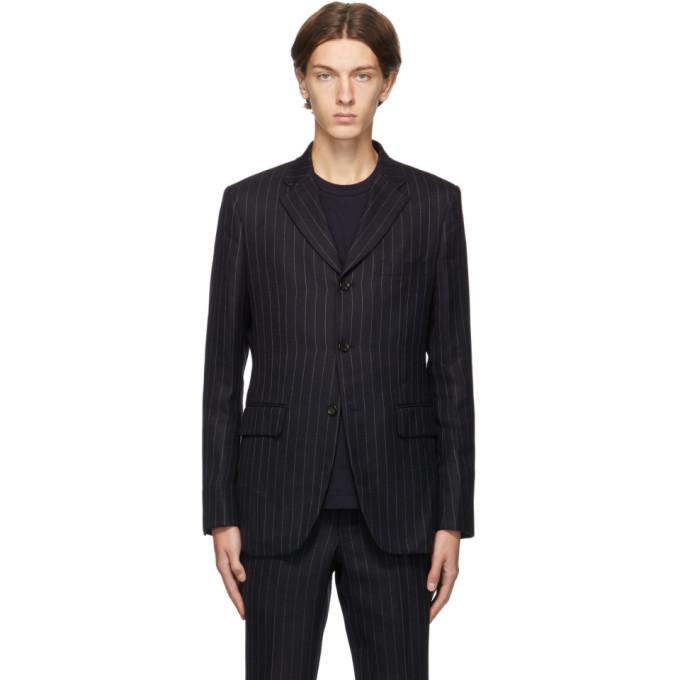 Comme des Garcons Homme Deux Navy Wool Pinstripe Blazer – BlackSkinny