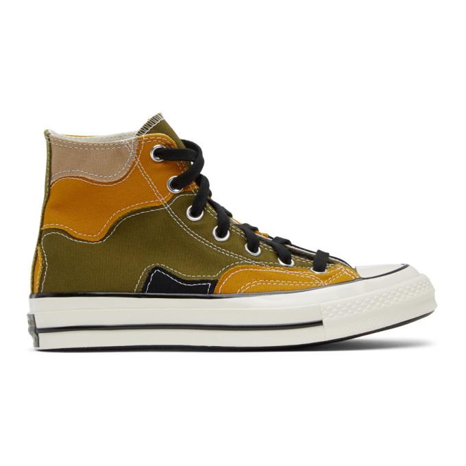 green and gold converse