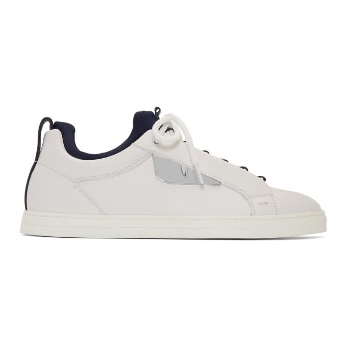 Fendi White and Navy Bag Bugs Sneakers – BlackSkinny