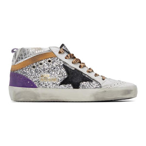 golden goose silver glitter mid star