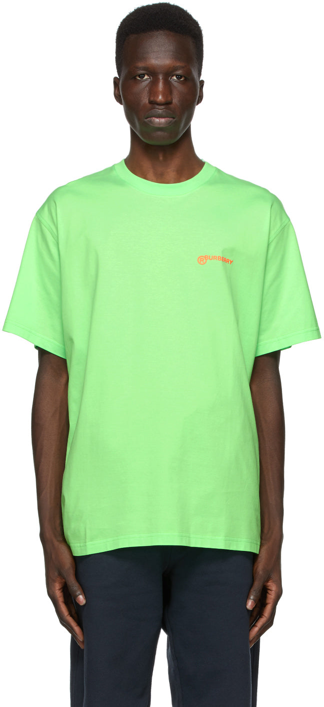 Burberry Green Aaron Slogan T-Shirt – BlackSkinny